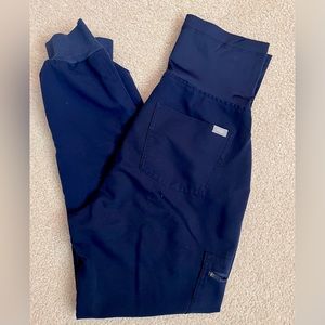 Figs XS Maternity Jogger scrubs-Navy